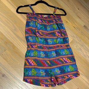 Peek… Girls Lightweight multicolored Cotton Romper Size 10